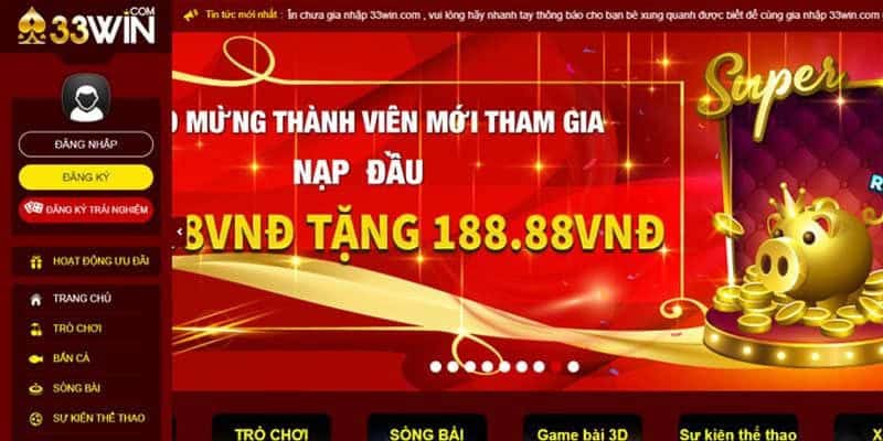 33Win 48 Hệ thống khuyến mãi đa dạng